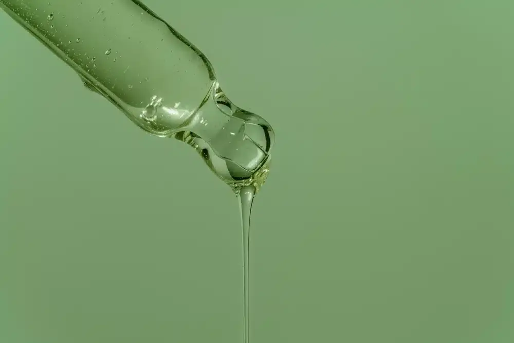 a drop of liquid collagen