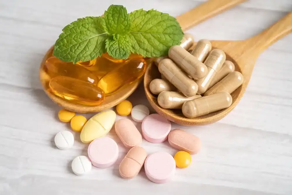 Various kinds of supplements and vitamins