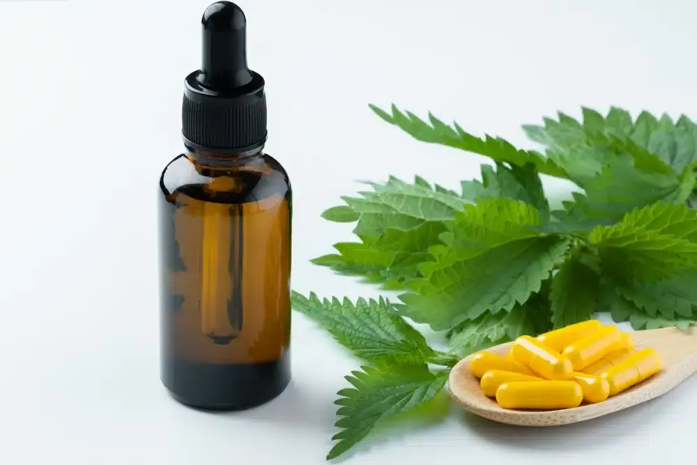 Liquid Supplements with capsule supplement on the side
